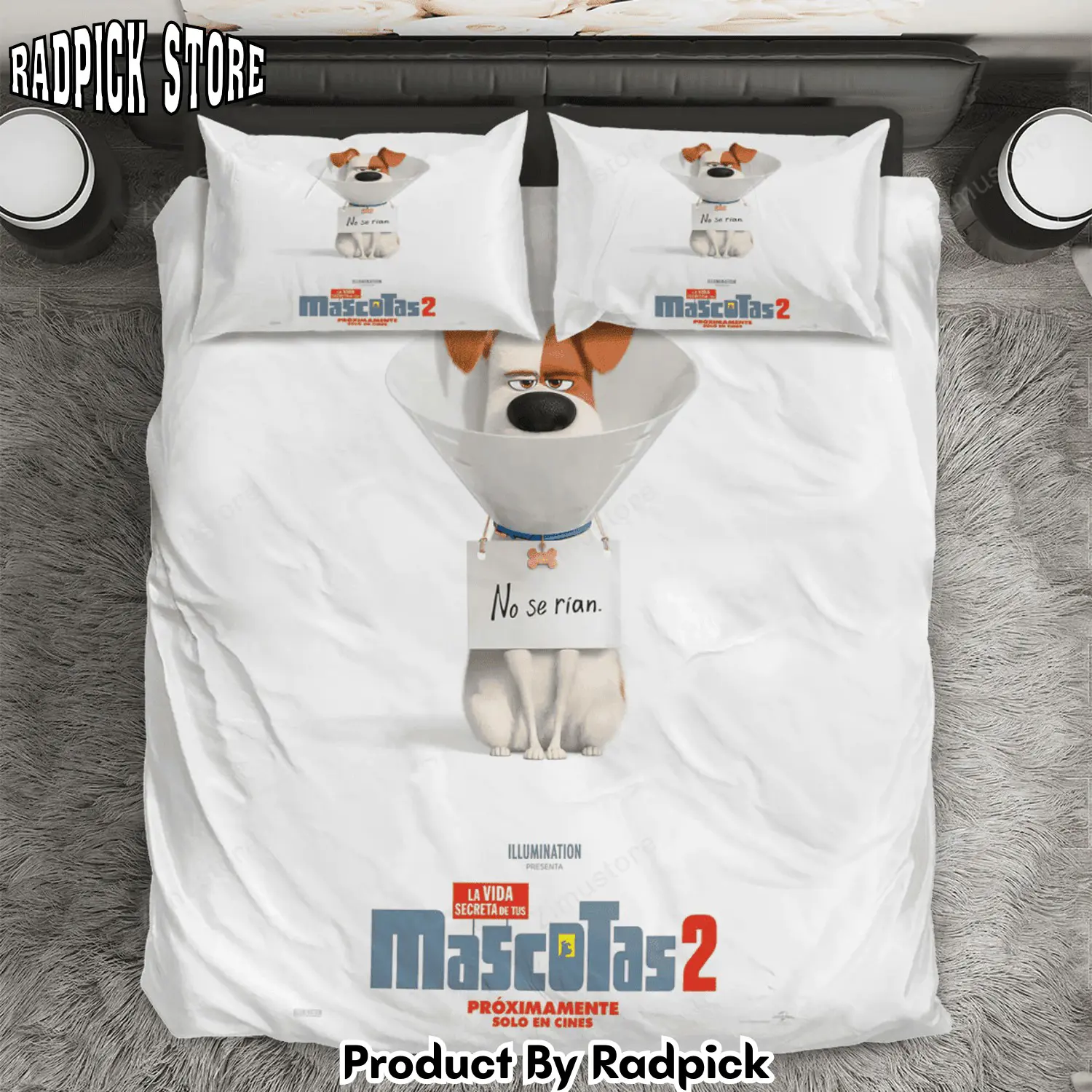Radpick the secret life of pets poster 6 3pcs 3pcs bedding set duvet cover and pillow cases gift for fan rp327937